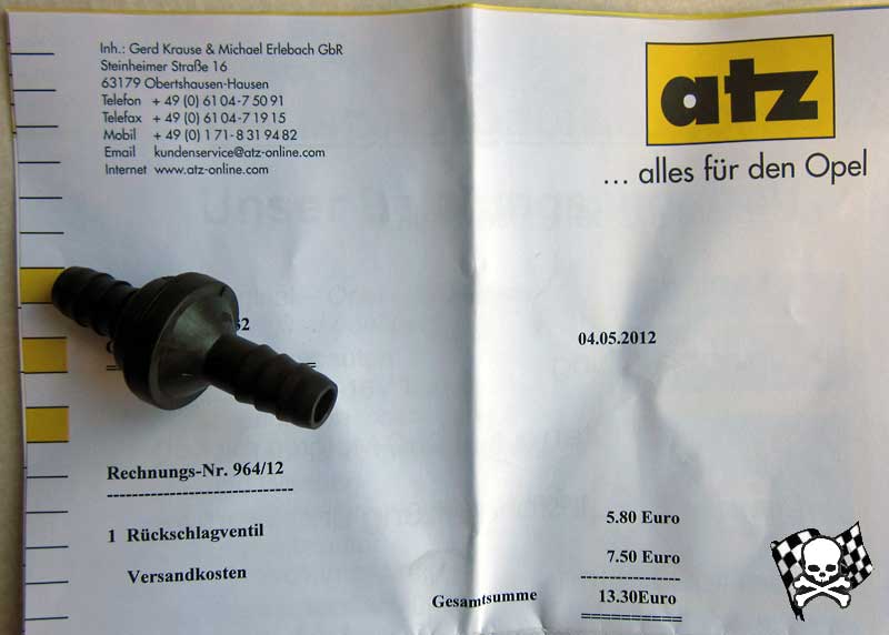 Rückschlagventil Bremskraftverstärker